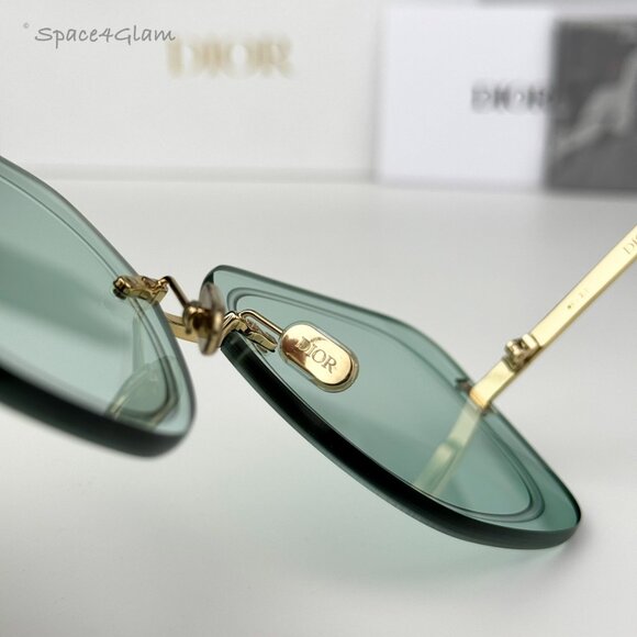Dior Women Sunglasses Gold Green Women Square ULTRADIOR SU B0O0 BRAND NEW - Picture 7 of 11